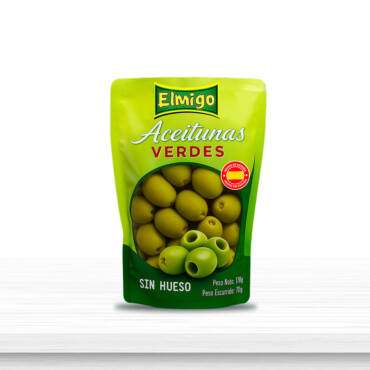 Aceitunas Verdes Sin Hueso Doypack Elmigo 170g/36